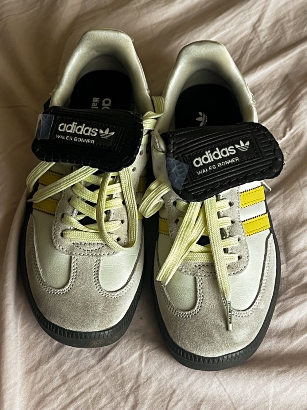 adidas Wales Bonner Sneakers in Black, Cream & White